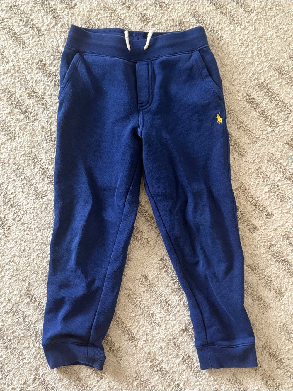 Polo by Ralph Lauren Royal Blue Kids Sweatpants with Yellow Polo Pony